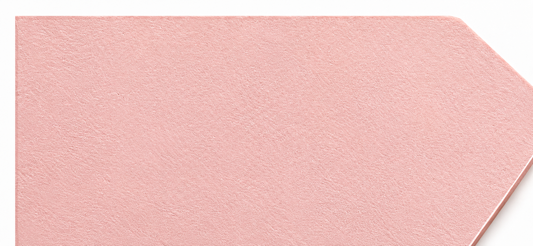 Paper with a sharp square corner before rounding