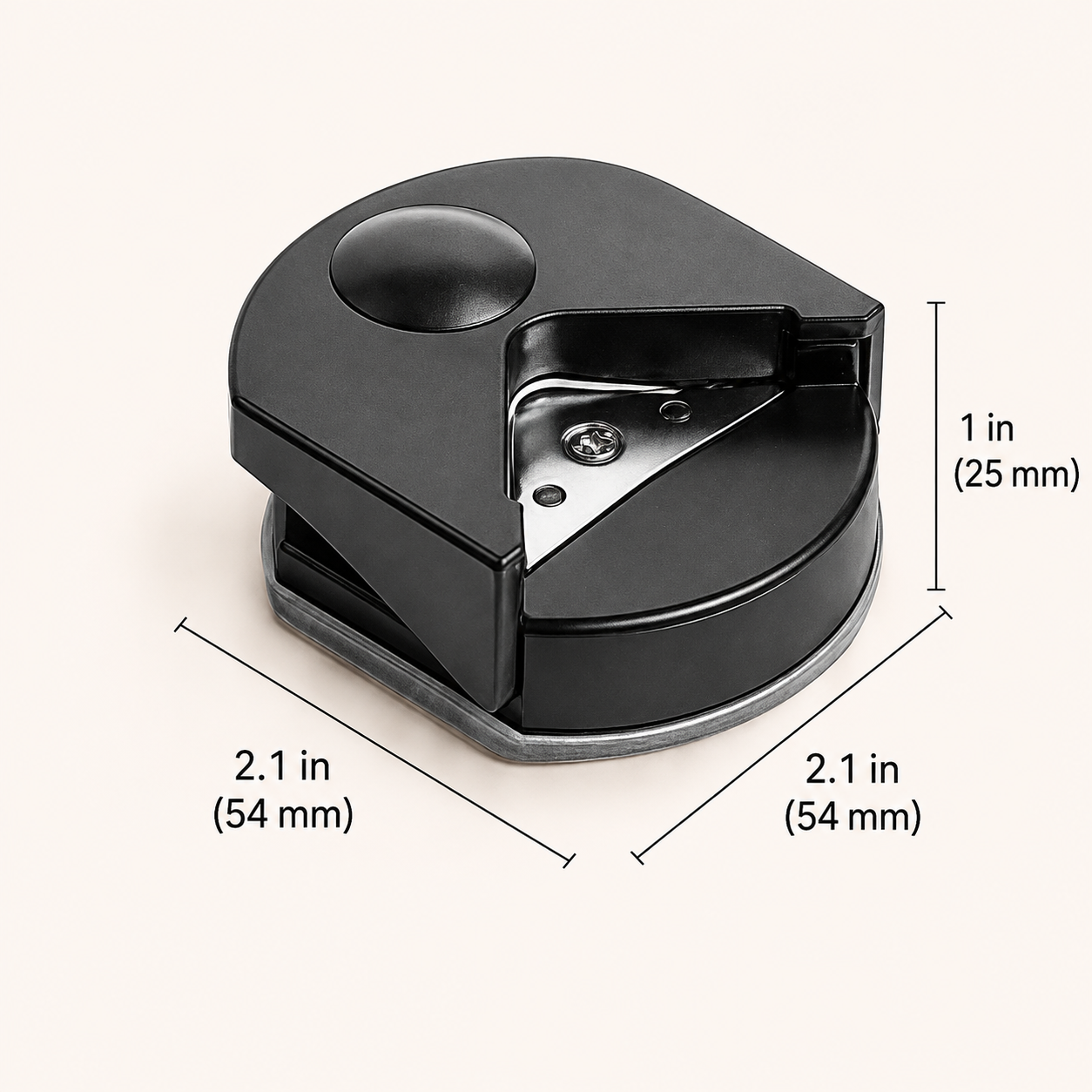 Corner rounder shown with its measurements