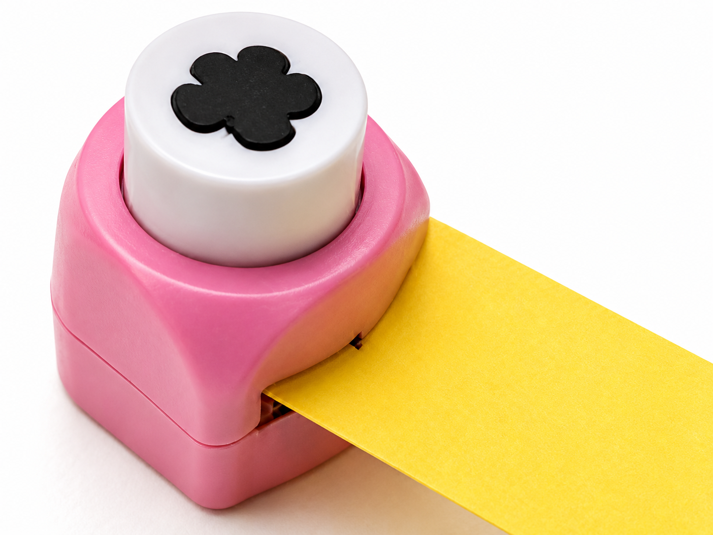 Sliding paper into the mini shape punch