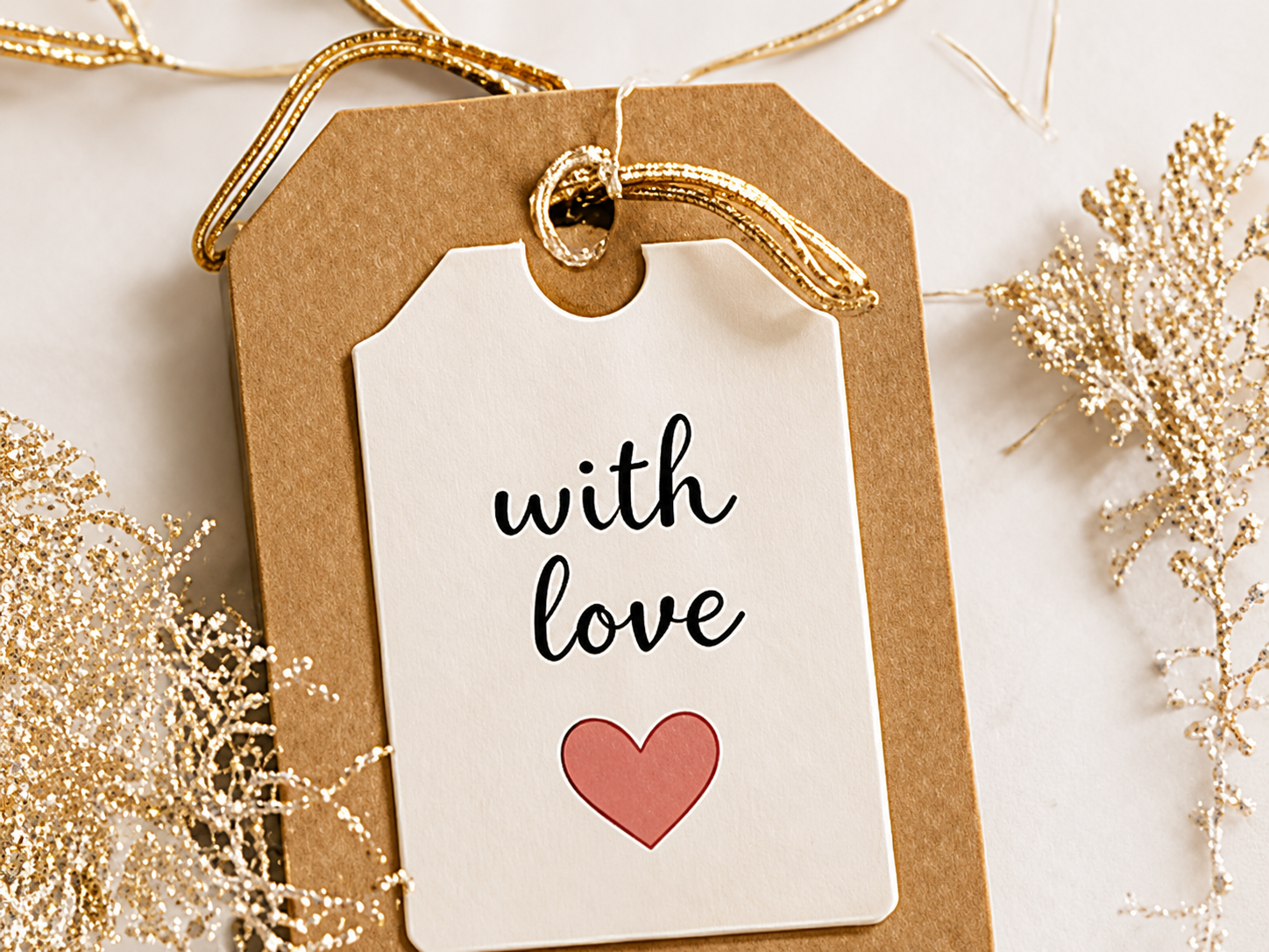 Gift tags with punched shapes and twine