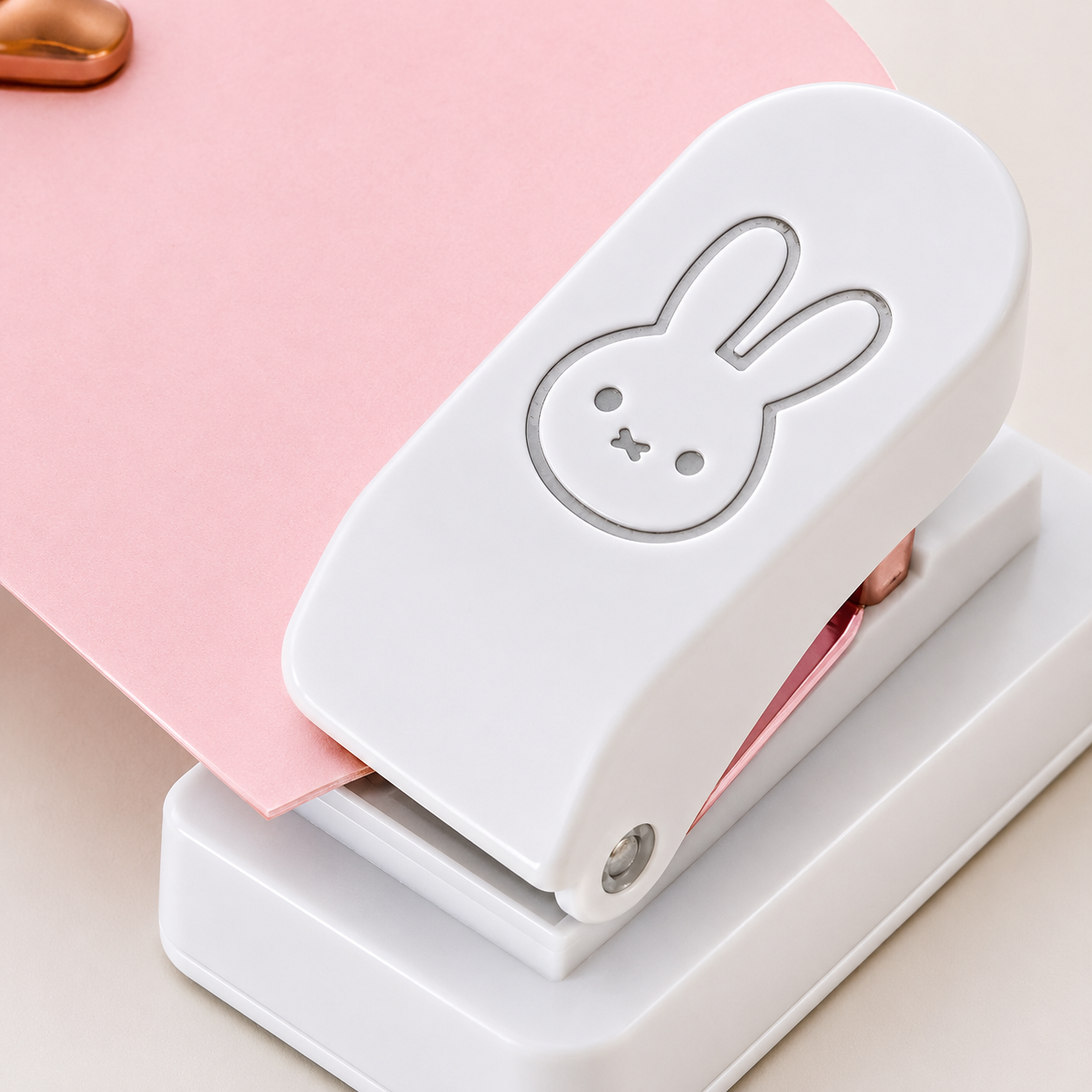 Sliding paper into the punch