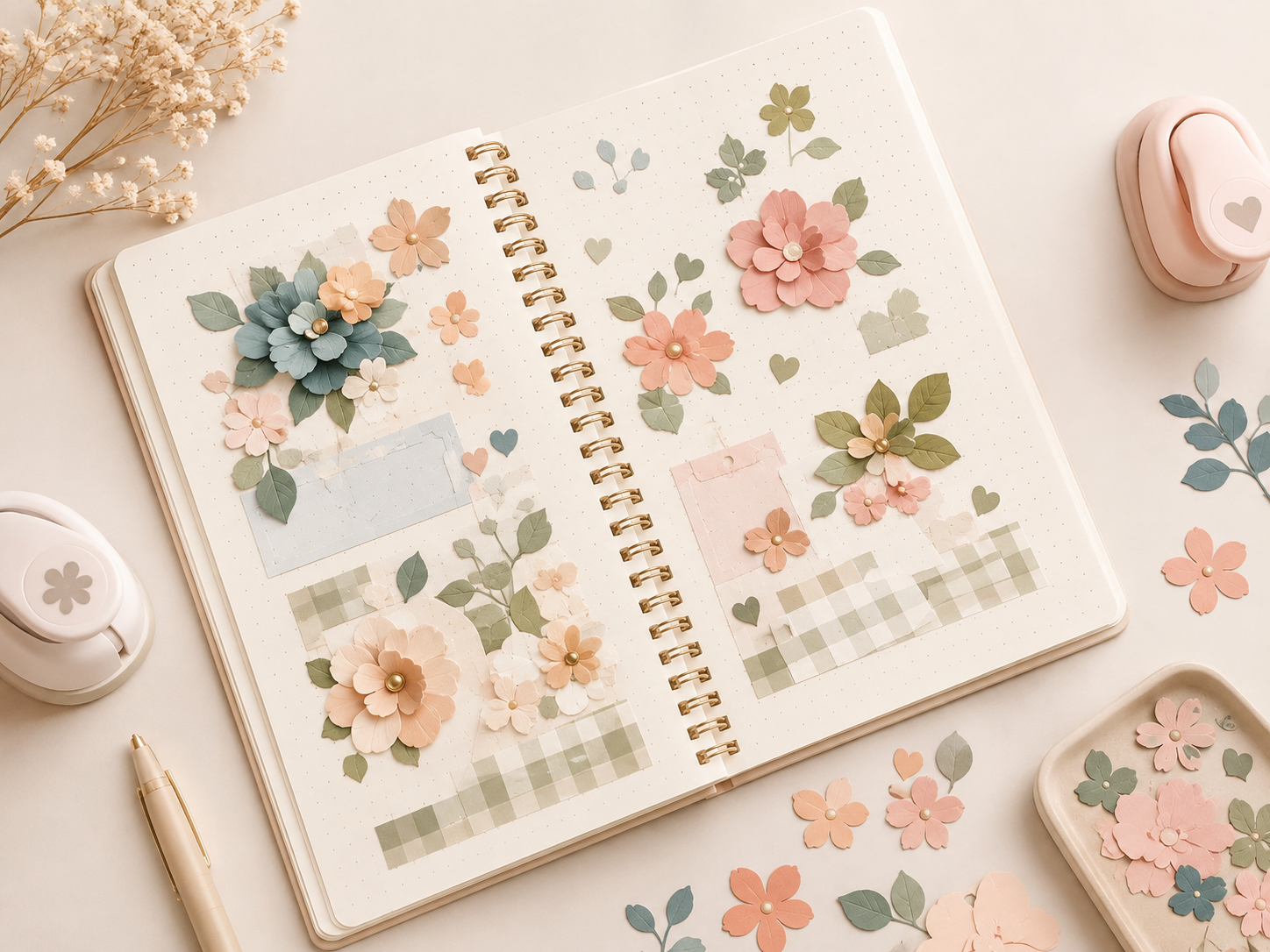Handmade cards with punched details